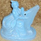 Rare Art Deco 40's Boudoir Lamp Base, Lady w/Harp