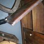 Antique C1850 Primitive Pegged Corner Cupboard 72"