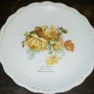 10" Victorian Yellow Roses Advertising Plate Gen Mdse