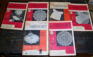 6 Vintage Work Basket Magazines, 1956 Crafts Etc