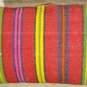 Antique RARE C1850 Wool Handmade Pillow 28" x 14"