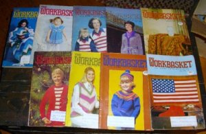 9 Vintage Work Basket Magazines, 1974 Crafts Etc