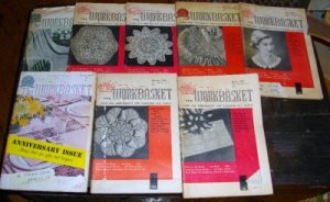 8 Vintage Work Basket Magazines, 1959 Crafts Etc