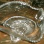 8" Victorian Pattern Glass Footed Nappy w/Handle