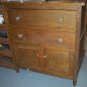 Antique C1870 Primitive Oak Gentleman's Chest Pegged