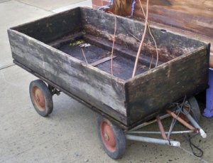 Early 20's Primitive Garden Wagon, Great for Flowers