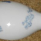 Antique Blue & White Porcelain German Wooden Handled Spoon