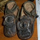 Antique C1870 Leather Doll Shoes 4 1/4" long 1 3/4" wide
