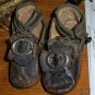 Antique C1870 Leather Doll Shoes 4 1/4" long 1 3/4" wide