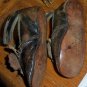 Antique C1870 Leather Doll Shoes 4 1/4" long 1 3/4" wide