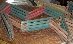 Two Early Child's Toys, Christmas Fences, 2 Yds Long Each