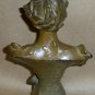 Art Nouveau French Patinated Bronze Spelter Metal Bust of a Lady, Boule de Neige