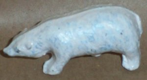 Antique Miniature German Metal Polar Bear Figure