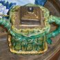 Early C1850 Majolica Teapot, Greens