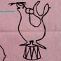 Tenugui Japanese Cotton Towel/ Animals, Pink from Japan