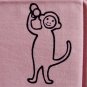 Tenugui Japanese Cotton Towel/ Animals, Pink from Japan