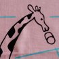 Tenugui Japanese Cotton Towel/ Animals, Pink from Japan