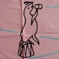 Tenugui Japanese Cotton Towel/ Animals, Pink from Japan