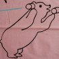 Tenugui Japanese Cotton Towel/ Animals, Pink from Japan