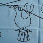 Tenugui Japanese Cotton Towel/ Animals, Blue from Japan