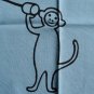 Tenugui Japanese Cotton Towel/ Animals, Blue from Japan