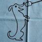 Tenugui Japanese Cotton Towel/ Animals, Blue from Japan