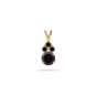 Buy 14k Yellow Gold Black Diamond Solitaire Pendant