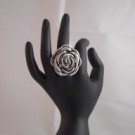 Stainless Stell Rose Design Ring (Size Adjustable)