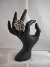 Stainless Steel Pattern Design Ring (Size Adjustable)