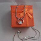 Simple Design Sterling Silver CZ Pendant Necklace
