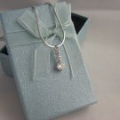 Fabulous Sterling Silver CZ Simulated Diamonds Pendant Necklace