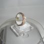 Crystal Progressive Color Gold & White Ring (Size 7)