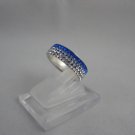 Crystal Progressive Color Blue & White Ring (Size 7)