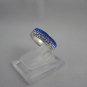Crystal Progressive Color Blue & White Ring (Size 7)