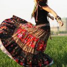 Retro swing dress stitching large peony