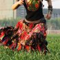 Retro swing dress stitching large peony