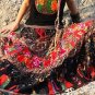Retro swing dress stitching large peony