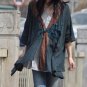 Kimono Button tape fight black clothes