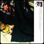 Mixed colors black and white skirt hem over national winds