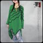 Burr / round neck / hem irregular national wind jacket