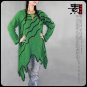 Burr / round neck / hem irregular national wind jacket