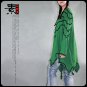 Burr / round neck / hem irregular national wind jacket