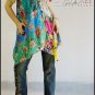 V Neck Patchwork gown