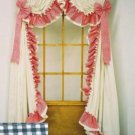 AMY DOUBLE RUFFLED GINGHAM CURTAINS - 200 W x 63 L