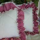 AMY DOUBLE RUFFLED GINGHAM SHAM - KING SIZE