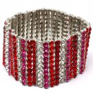 Red Bracelet Stretch Crystal Studs 1 1 2 Inch Width 11312-997741RDRED