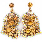 Brown Earring Post Earring Valentine Glass Stones Crystal Studs Various Size Stones H 53530-746BOBRO