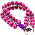 Purple Bracelet Button Cord Beads 20 Mm Width 7 1 2 Inch Long 43232-0252RDPUR