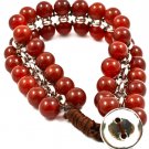 Brown Bracelet Button Cord Beads 20 Mm Width 7 1 2 Inch Long 43232-0252RDBRO