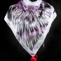 Purple Fashion Scarf Feather Fringe 100% Polyester 40 Inch X 40 Inch / 425630-719PUR